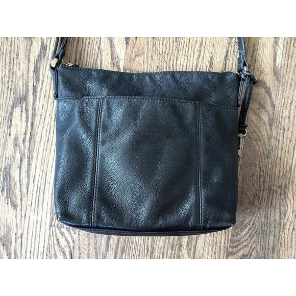 Vintage Fossil Black Leather Crossbody Shoulder Handbag Bag Women's Size Small - Picture 8 of 12